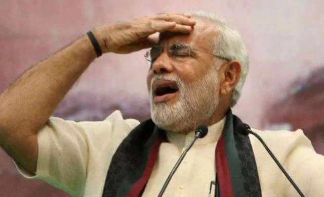 Narendra modi crying