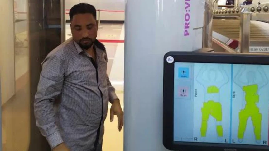 An expatriate returned home wearing a gold covered garment, then...