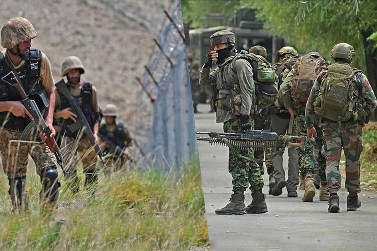 Heavy firing between indian and pakistani troops on kashmir border