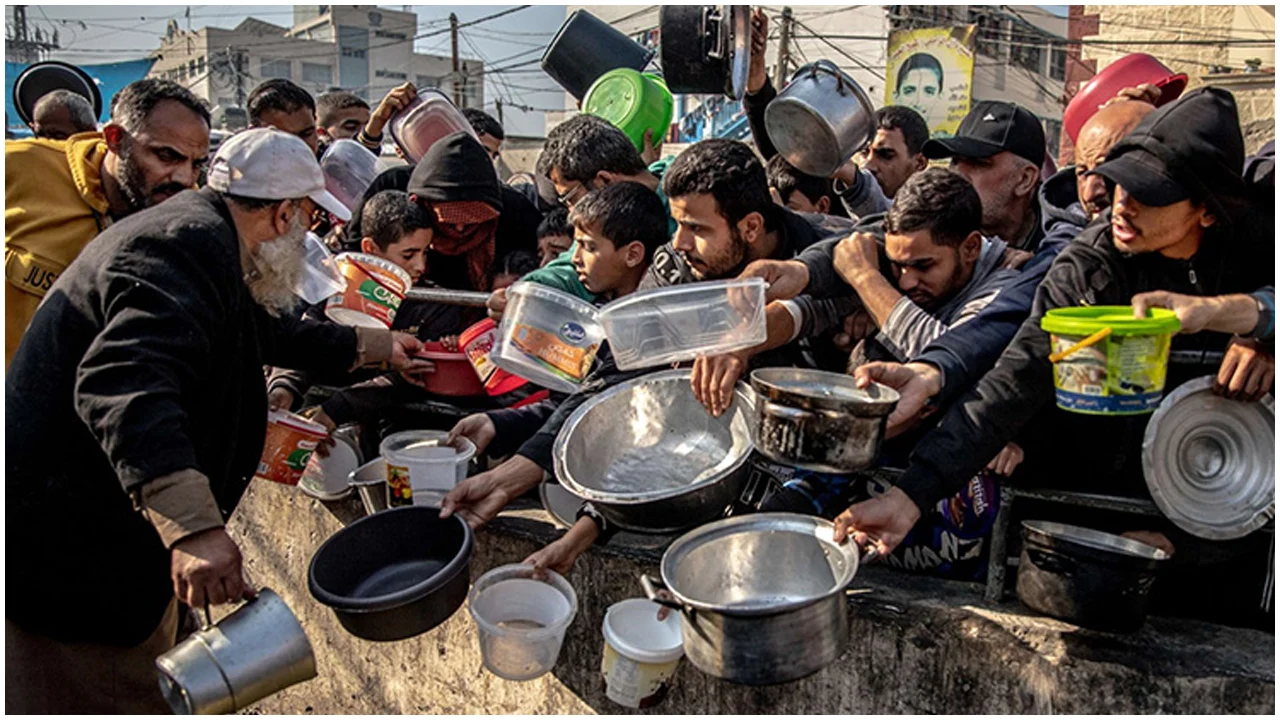 'all the people in gaza are starving'