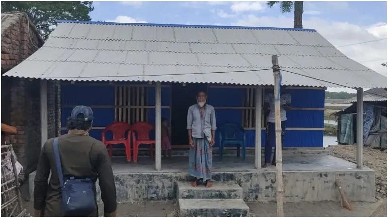 Construction of semi detached houses for the homeless funded by expatriates