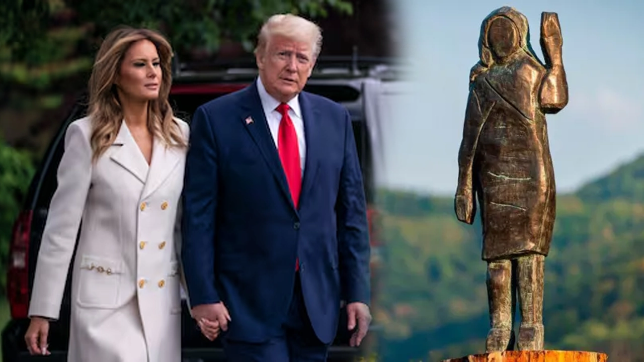 Sculpture of donald trump's wife stolen