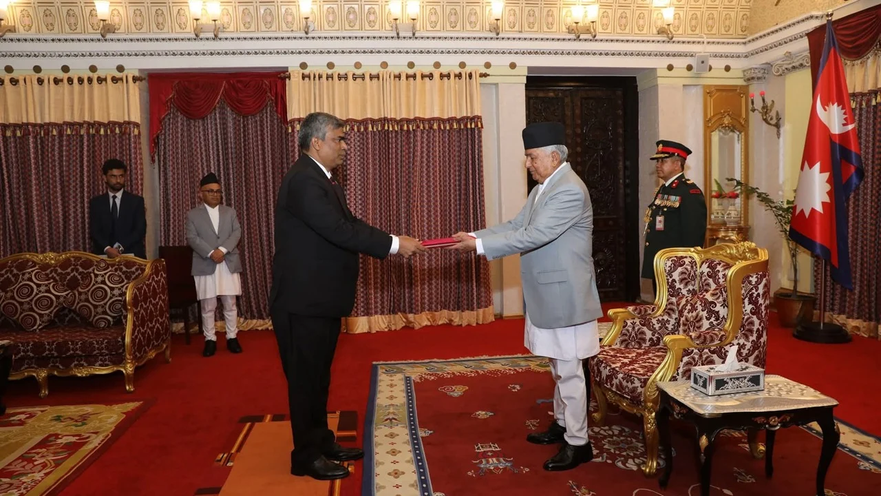 Bangladesh ambassador presents credentials to nepal president