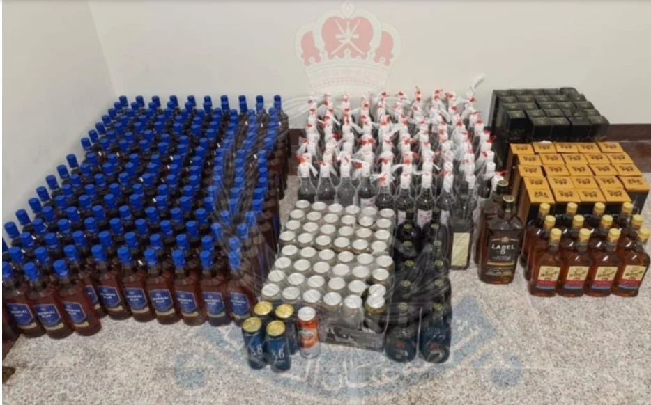 Indian expatriate arrested in oman with huge haul of illegal liquor in private car