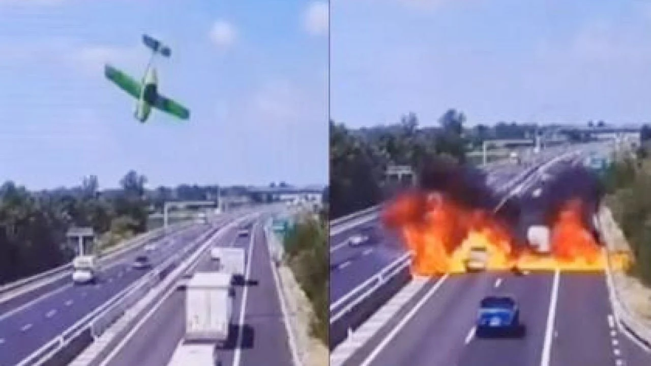 Plane crashes on road, pilot and everyone killed