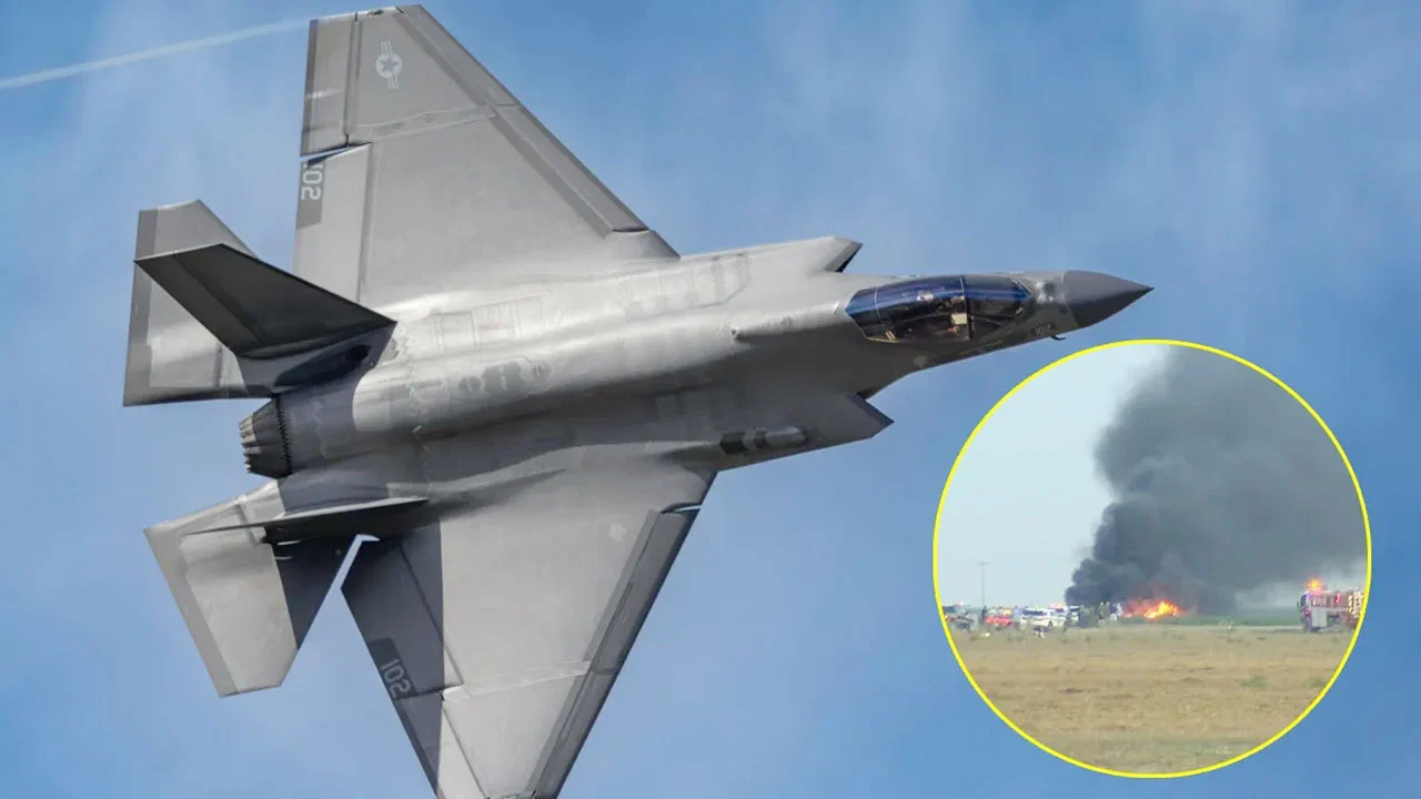 Us navy fighter jet crashes (video)