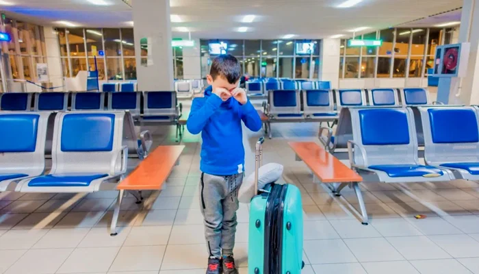 Parents were leaving their teenage son at the airport for a trip, but were eventually caught!