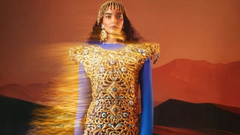 'dubai dress' made of 10 kg gold enters guinness world records