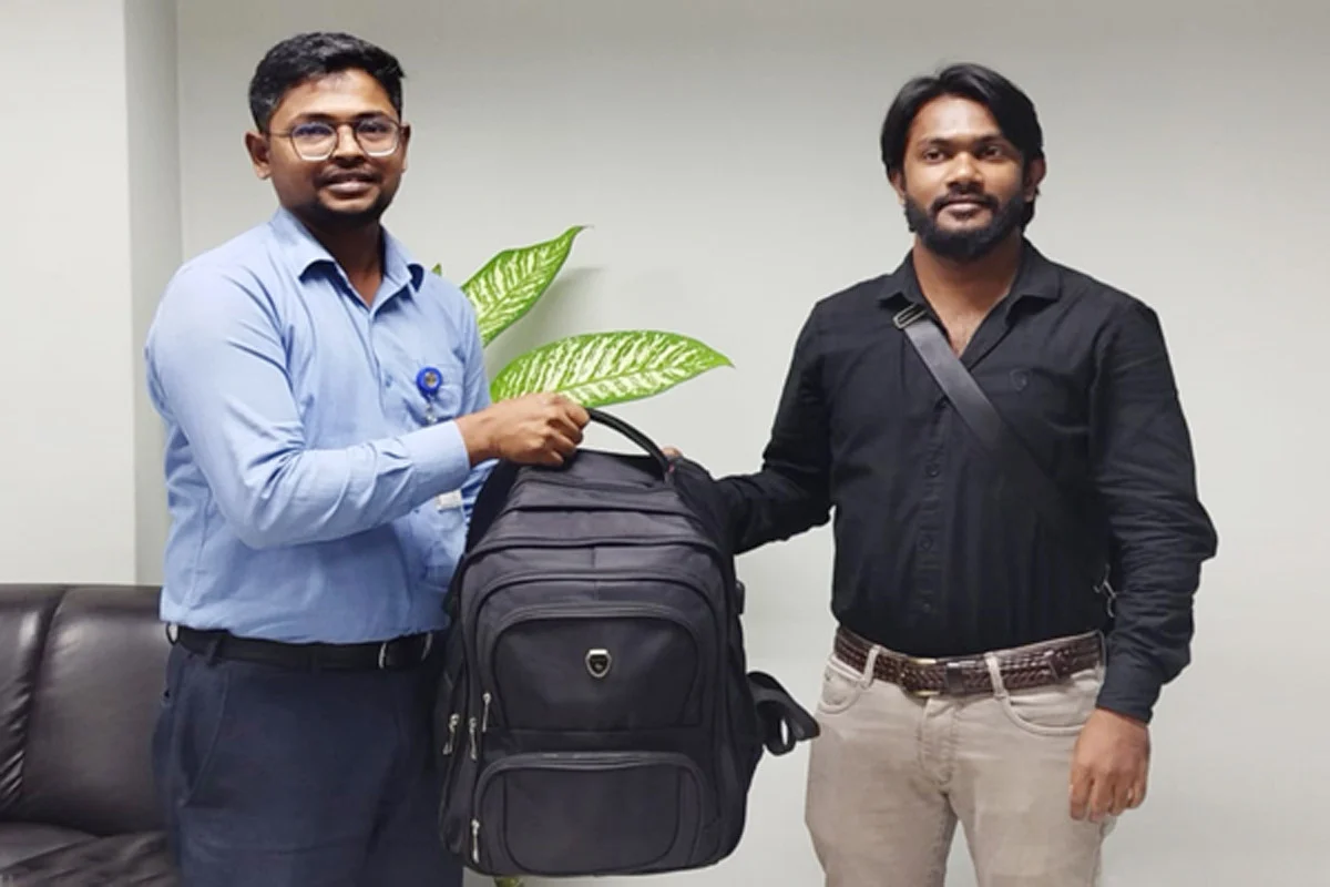 Indonesian citizen gets lost bag back at dhaka airport