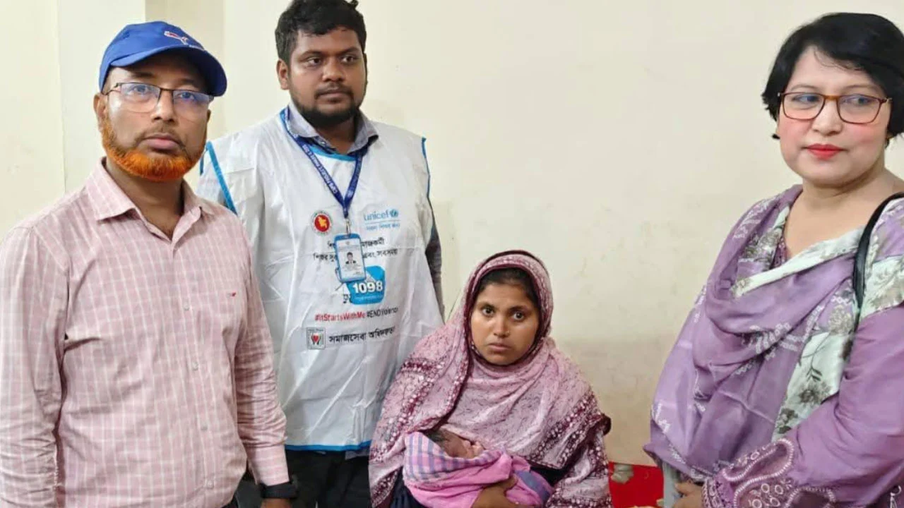 Newborn rescued from sidewalk in sirajganj, to be adopted