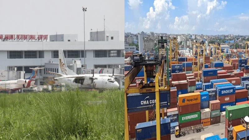 Security beefed up at airport and seaport areas in chittagong