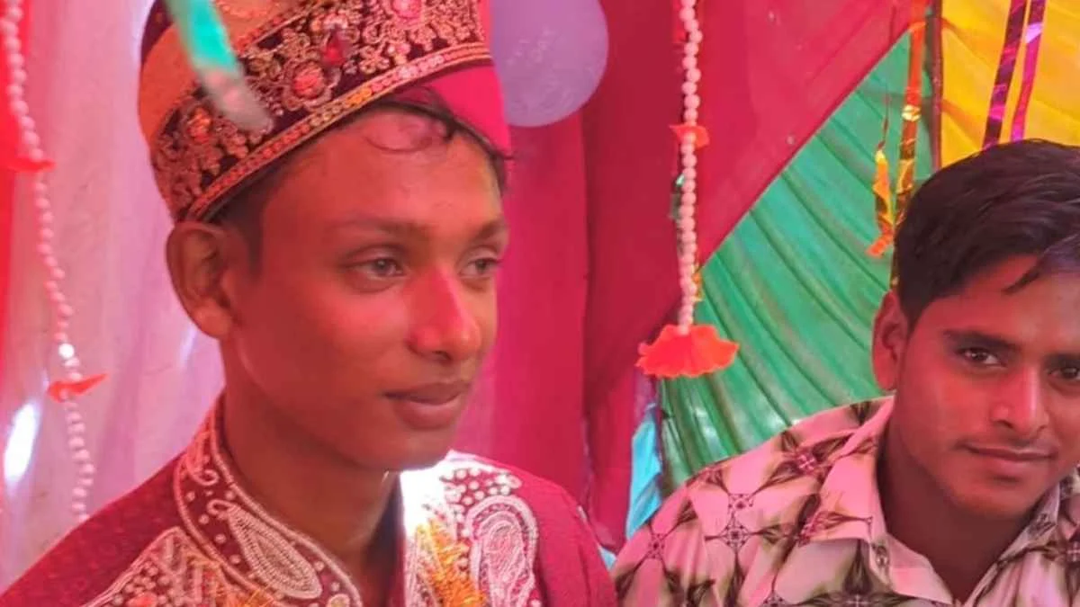 The groom did not accept the wedding until his friend arrived.