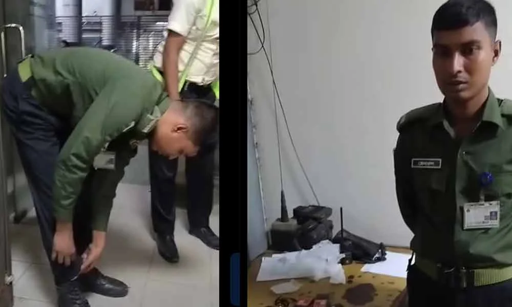 15 mobile phones hidden in ansar member's shoes, pants, and shirt at dhaka airport