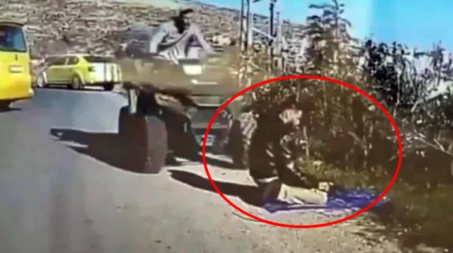 Israeli soldier drives car into Palestinian praying man