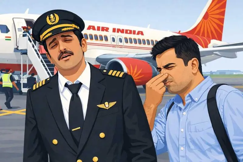 Air India pilot smells of alcohol